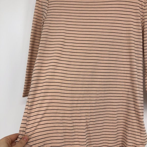 Jacqueline De Yong pale pink striped 3/4 sleeve t-shirt - Picture 9 of 14